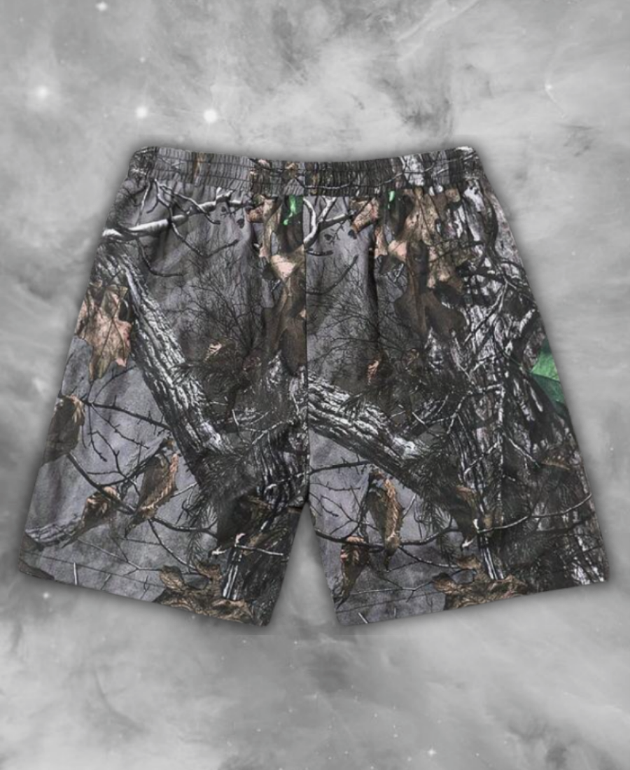 Dark Gray Camouflage Şort