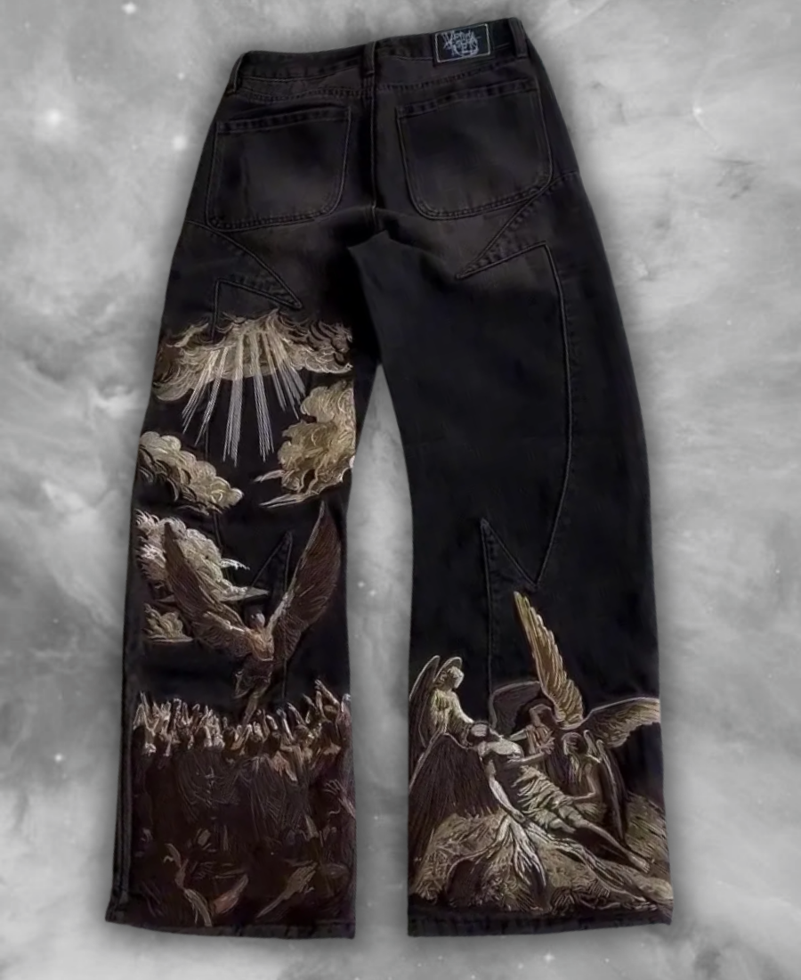 Divine War Denim Baggy Pants