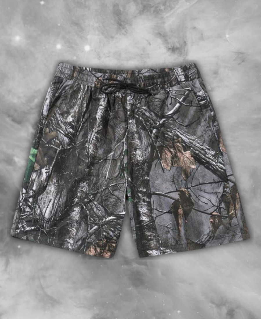 Dark Gray Camouflage Şort