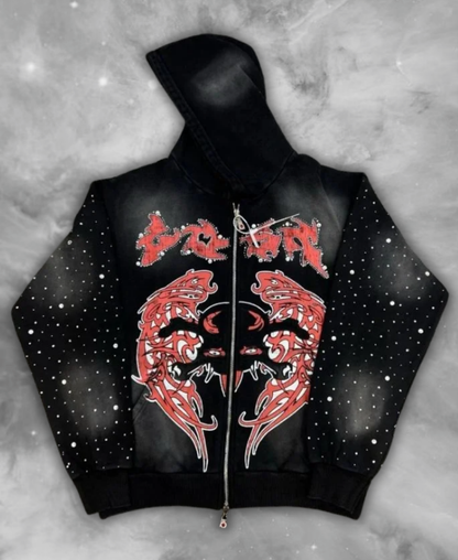 Crimson Demons Zip-Up Hoodie