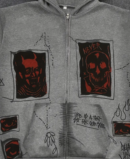Satan Contract 13 Zip-Up Hoodie