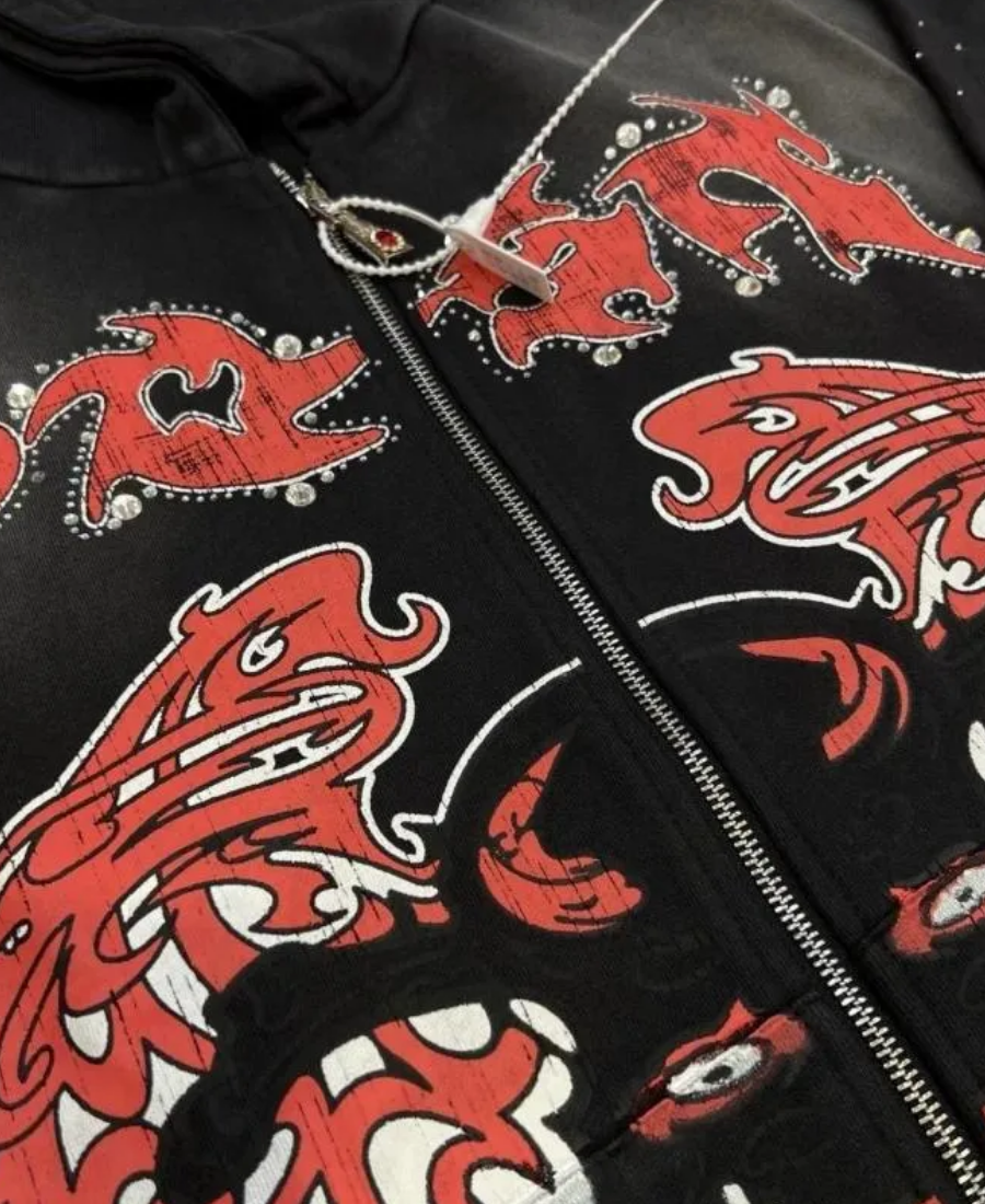 Crimson Demons Zip-Up Hoodie