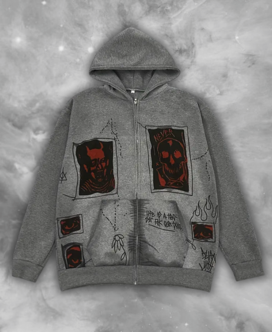 Satan Contract 13 Zip-Up Hoodie