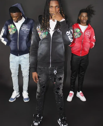 Hustle & Cash Zip-Up Hoodie