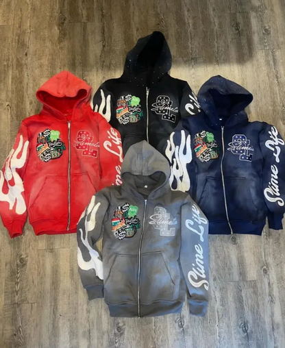 Hustle & Cash Zip-Up Hoodie
