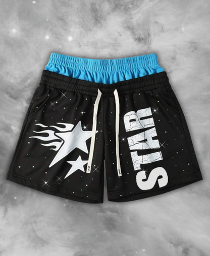 Raven Blue Star Şort