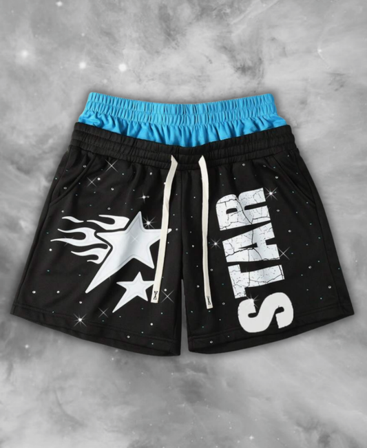 Raven Blue Star Şort