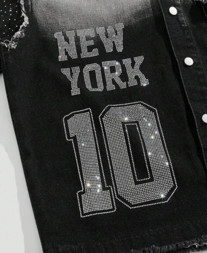 New York 10 Rhinestone Tee