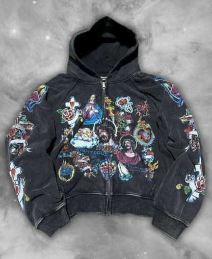 Divine Rebel Zip-Up Hoodie
