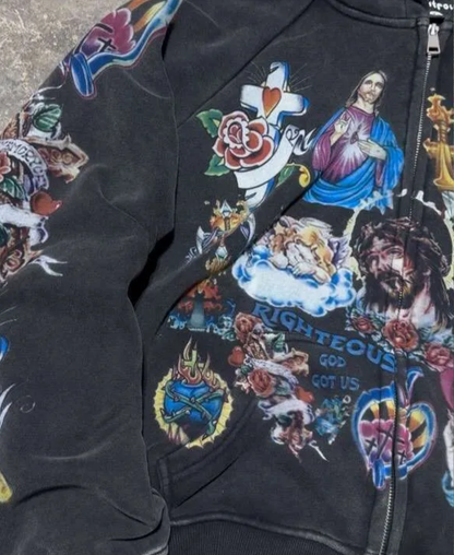 Divine Rebel Zip-Up Hoodie