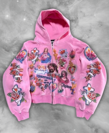 Divine Rebel Zip-Up Hoodie