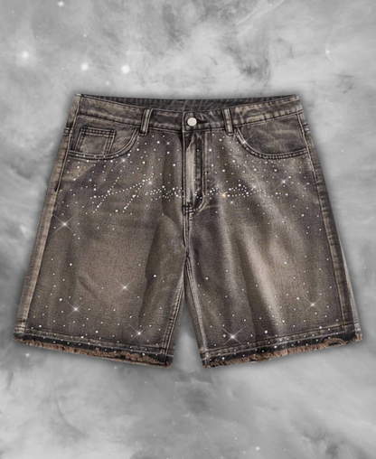 Heaven Rhinestone Kot Şort