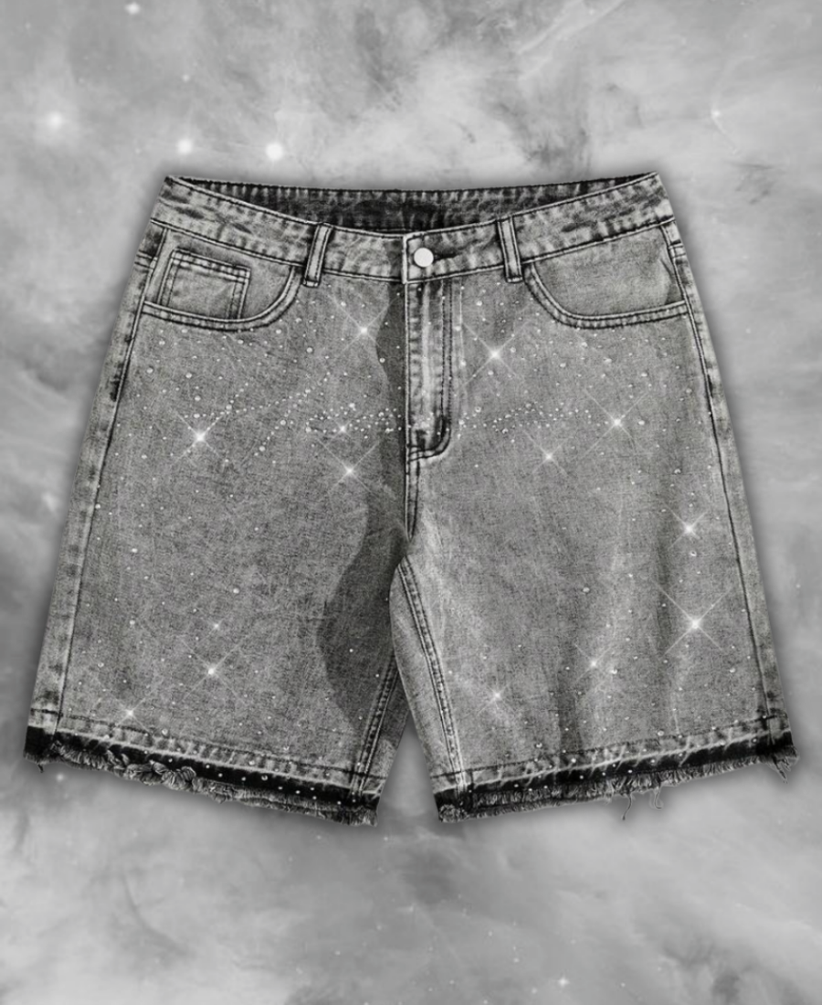Heaven Rhinestone Kot Şort