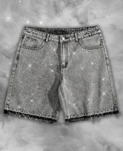 Heaven Rhinestone Kot Şort