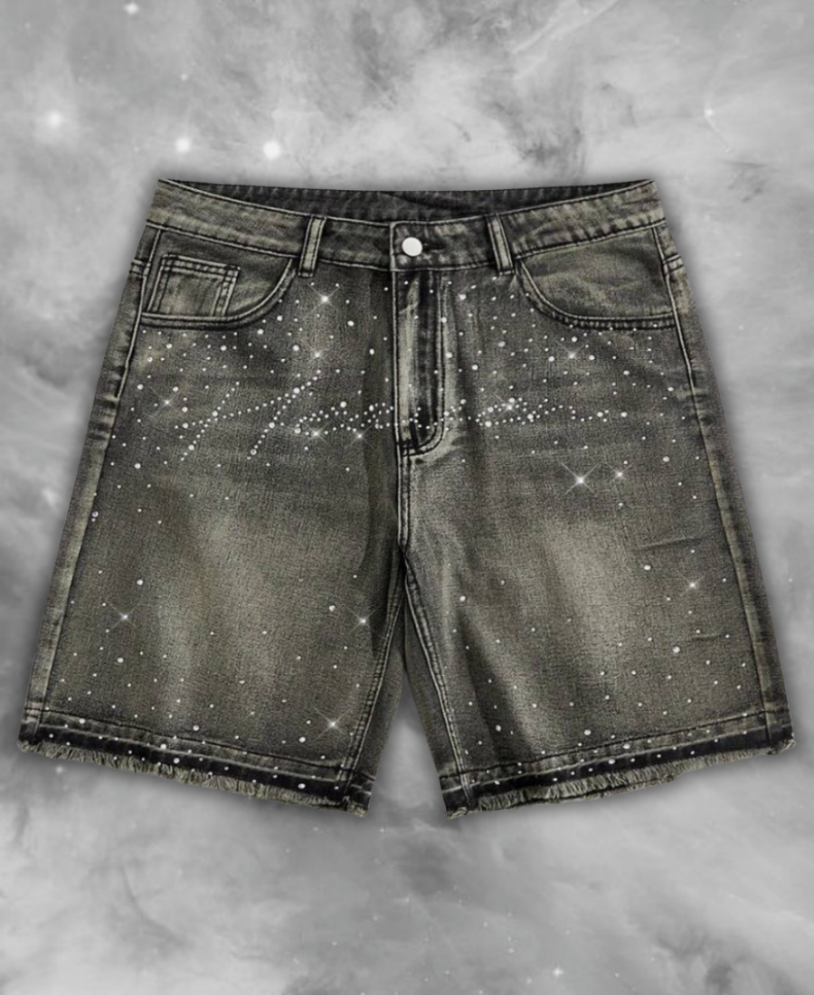 Heaven Rhinestone Kot Şort