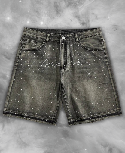 Heaven Rhinestone Kot Şort