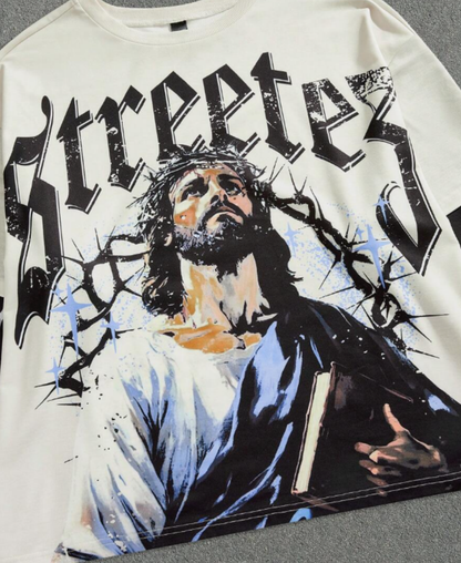 Jesus Rhinestone Long Tee