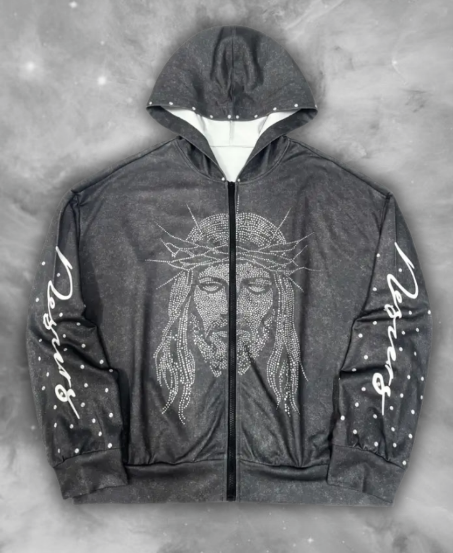 Jesus Dragovic Zip-Up Hoodie