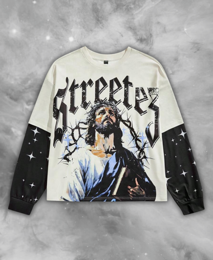 Jesus Rhinestone Long Tee