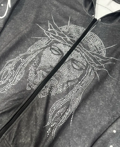 Jesus Dragovic Zip-Up Hoodie
