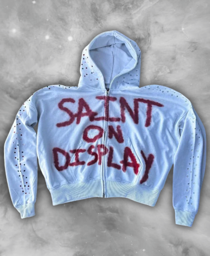 Saint On Display Zip-Up Hoodie