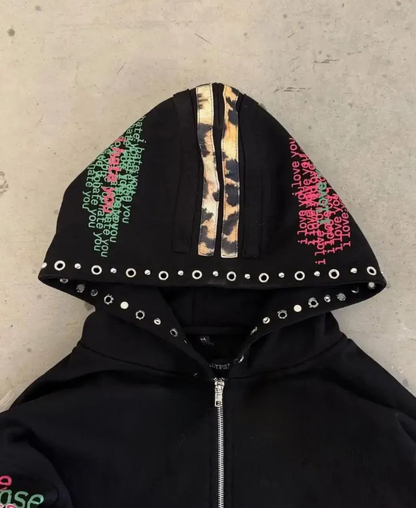 Hell&Hate Zip-Up Hoodie