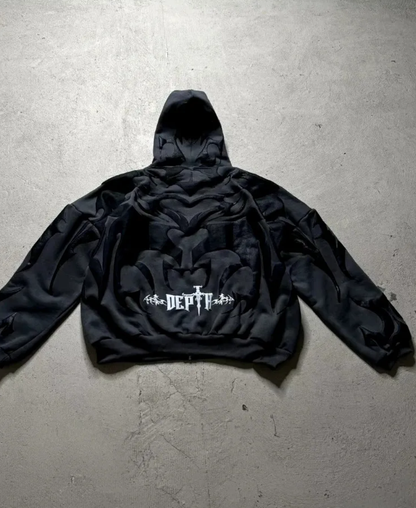 Tribal Depth Zip-Up Hoodie
