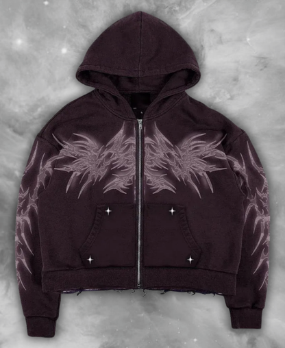 Infernal Crest Zip-Up Hoodie