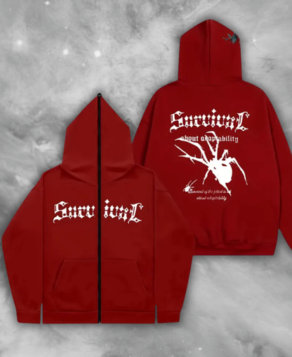 Survival "About Adaptability" Zip-Up Hoodie