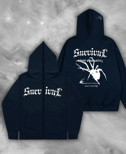 Survival "About Adaptability" Zip-Up Hoodie