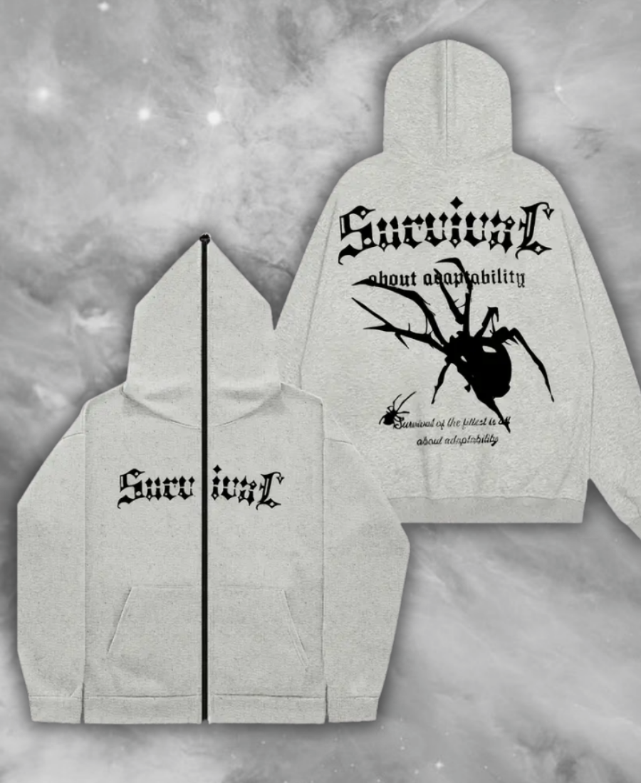 Survival "About Adaptability" Zip-Up Hoodie