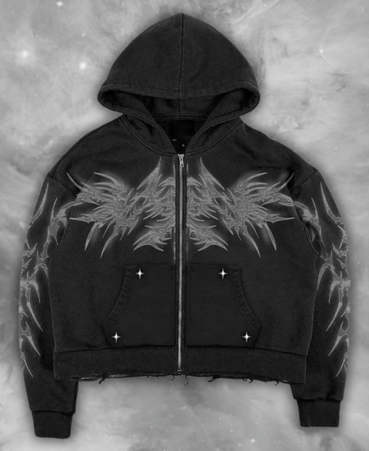 Infernal Crest Zip-Up Hoodie