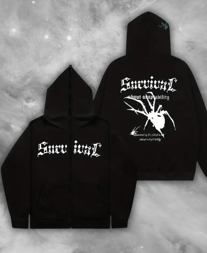 Survival "About Adaptability" Zip-Up Hoodie
