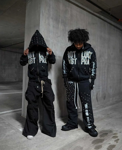 Not Luck Just Pray Zip-Up Hoodie