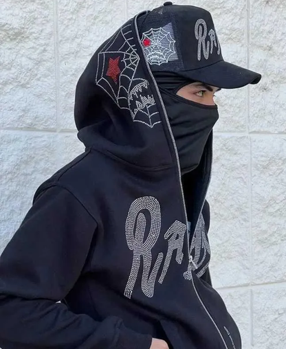 RAGE Web Zip-Up Hoodie