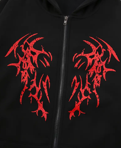 Heart Redville Zip-Up Hoodie