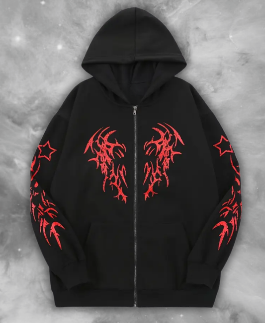 Heart Redville Zip-Up Hoodie