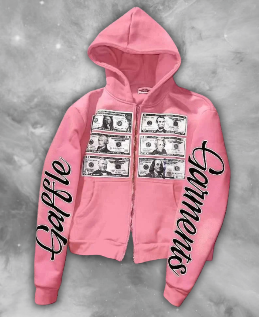 Money Garments Zip-Up Hoodie