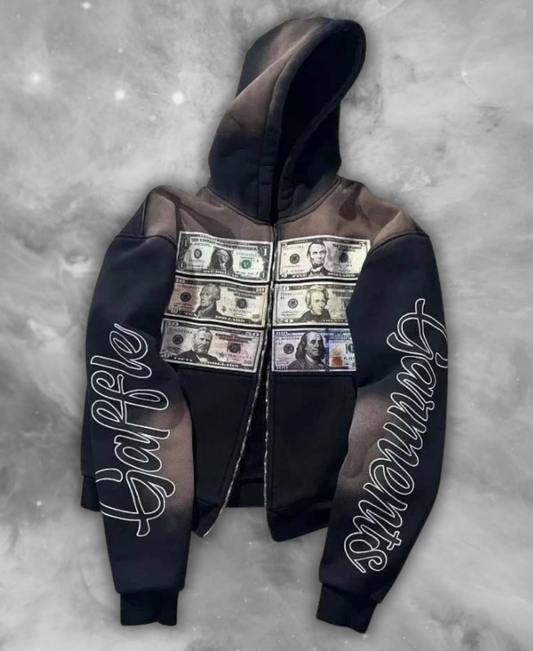 Money Garments Zip-Up Hoodie