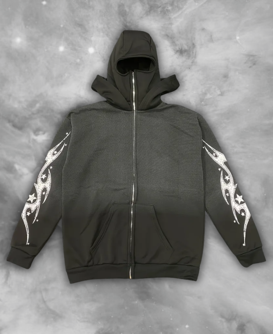 Balaclava Sign Zip-Up Hoodie
