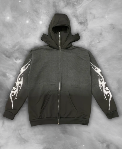 Balaclava Sign Zip-Up Hoodie