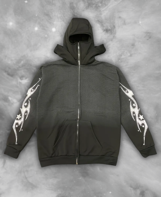 Balaclava Sign Zip-Up Hoodie