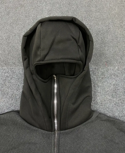 Balaclava Sign Zip-Up Hoodie