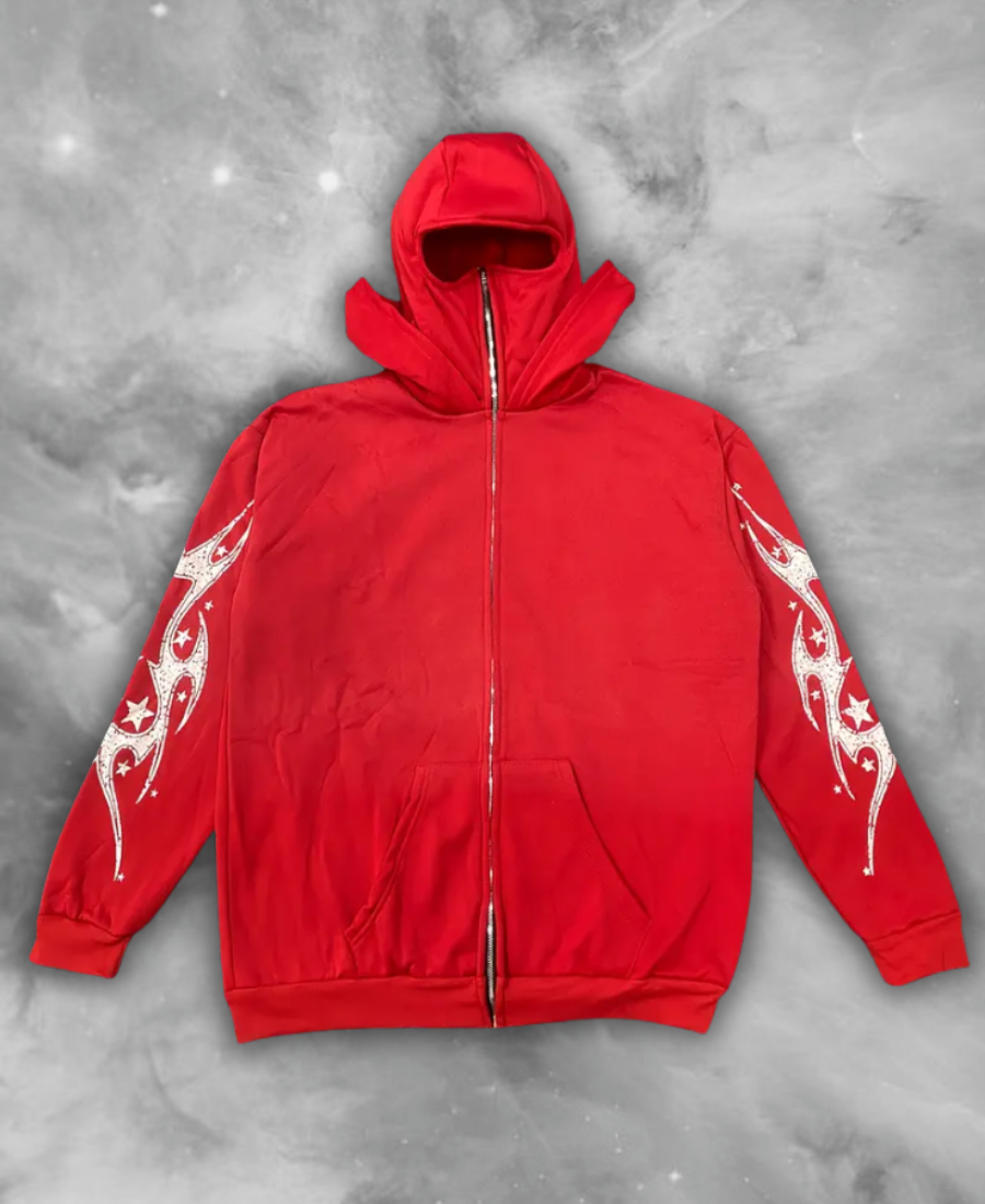 Balaclava Sign Zip-Up Hoodie