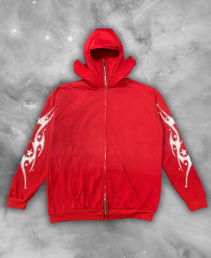 Balaclava Sign Zip-Up Hoodie