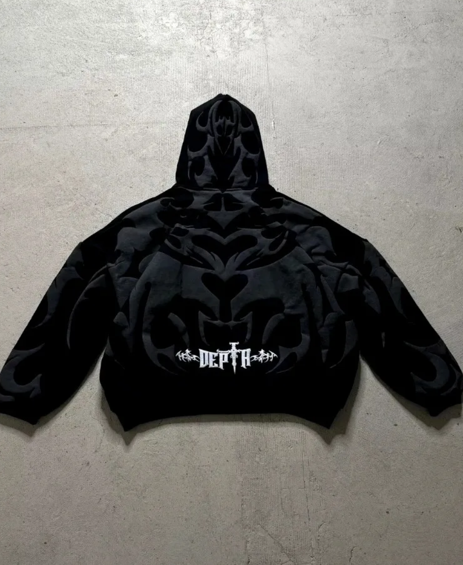 Tribal Depth Zip-Up Hoodie