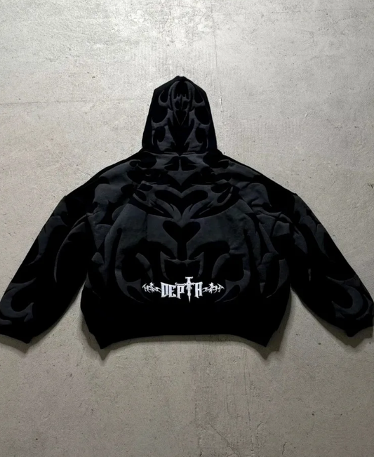 Tribal Depth Zip-Up Hoodie