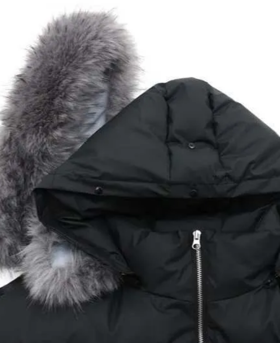 Fur Emblem Puffer Ceket