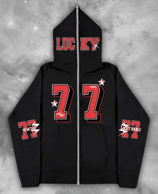 Lucky 77 & Web Collection Zip-Up Hoodie