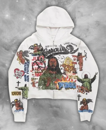 Saint Glory Zip-Up Hoodie